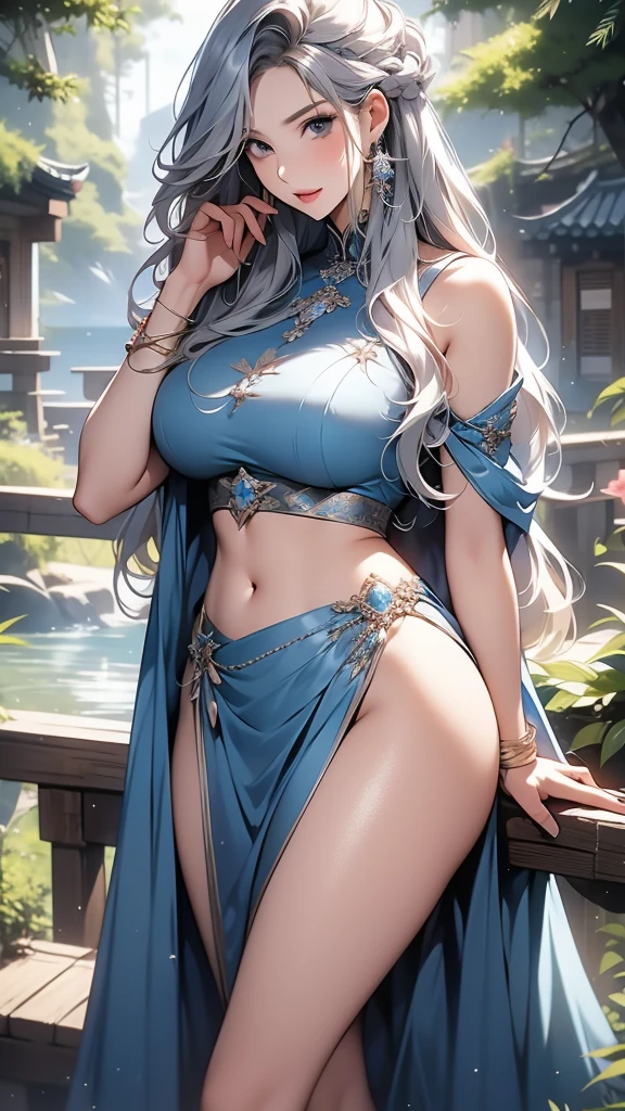 high qulity,tmasterpiece,ultra - detailed,A high resolution,,nabel,比基尼,hand on her own chest,,The halo,full bodyesbian,An extremely delicate and beautiful girl,wide blue eyes,Raised sexy,8K,,Beth,sentado na praia,lacepantyhose,with her mouth open,,Cute nose,Cute and beautiful girl,The legs are relatively long,Big chest,The eyes are relatively large,long whitr hair,The eyeballs are relatively large,Eyes sparkle,Tender feet,The nose is relatively large,white color hair,No shoes,prette,bikini,at a forest,Long legs,Super pretty and cute face,jade foot,