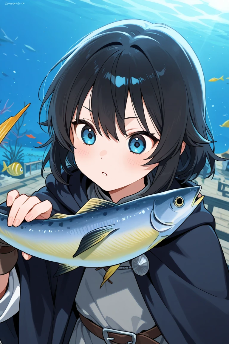 a detailed photo of a beautiful girl wearing a penguin costume, standing in an icy sea and eating a fish, masterpiece, best quality:1.2, 1girl, penguin costume, ice sea, eating fish, ultra-detailed, studio lighting, extreme detail description, professional, vivid colors, bokeh, portrait
