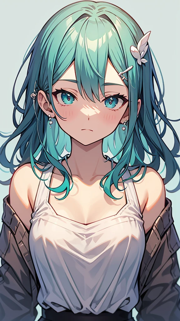 hot anime girl blue hair