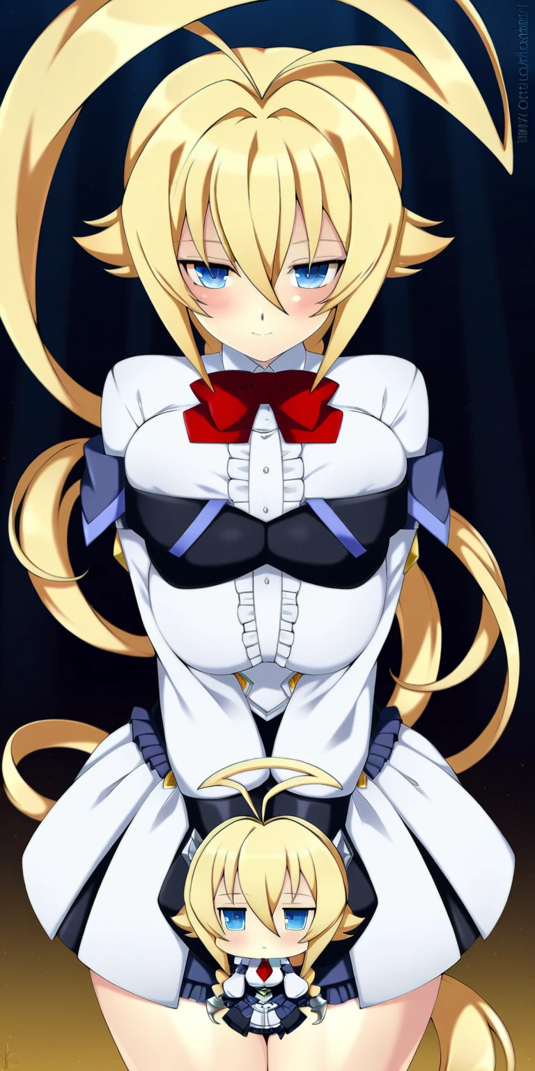 masterpiece,Write neatly,Beautiful adult woman,Jeanne d'Arc,Blonde,D cup breasts,uniform,front,bedroom