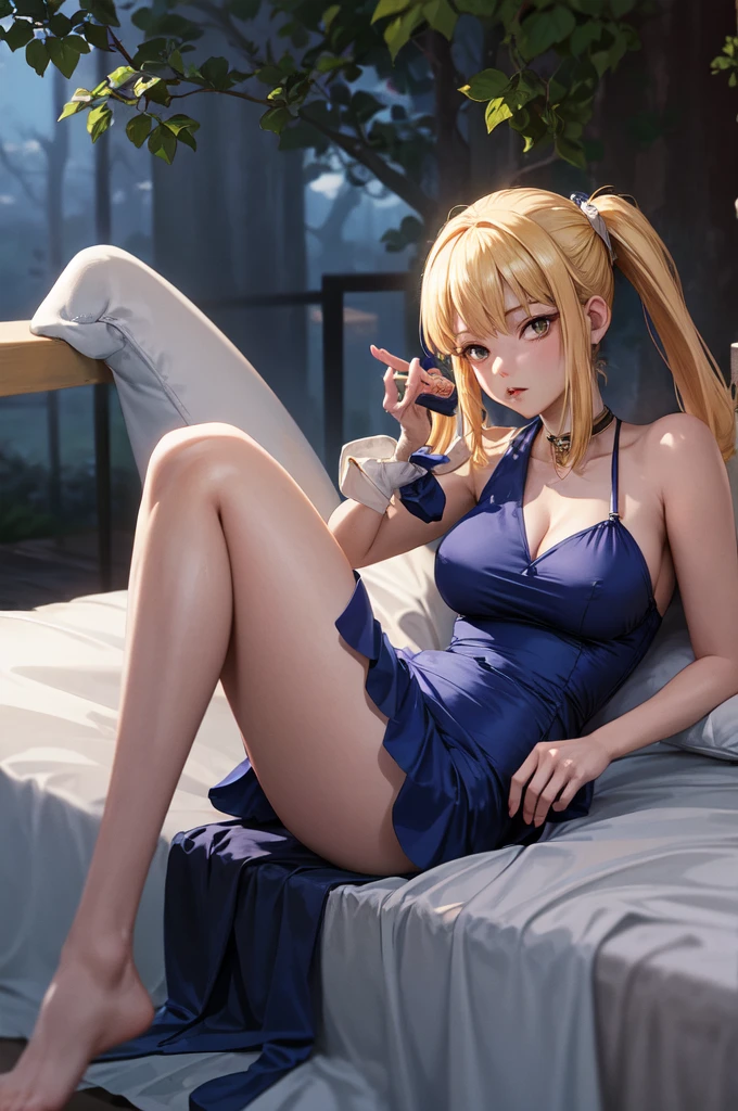 Hot and sexy blond ager in a mini swimsuit