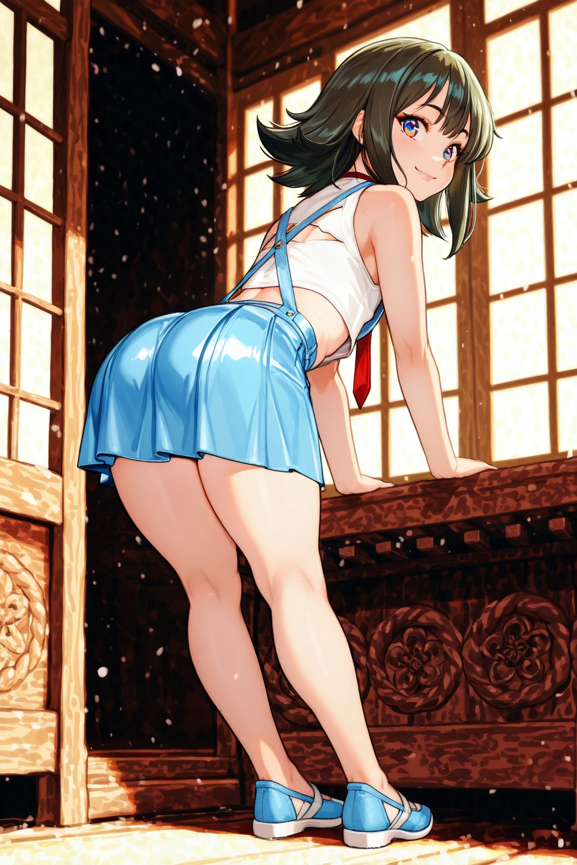 (((a leg up high:1.5))),cheerleader,(((orange_skirt))),cowboy_shot,white_thong,(((underboob))),nipple,white_thigh_highs,eyes in highlight,(tareme:1.5),(Round_eyes:1.2),narrow waist,small hip,big breast, masterpiece, best quality,ultra-detailed,highres,extremely detailed CG,super fine illustration,anime,details,detailed beautiful skin,shy smile,open_mouth