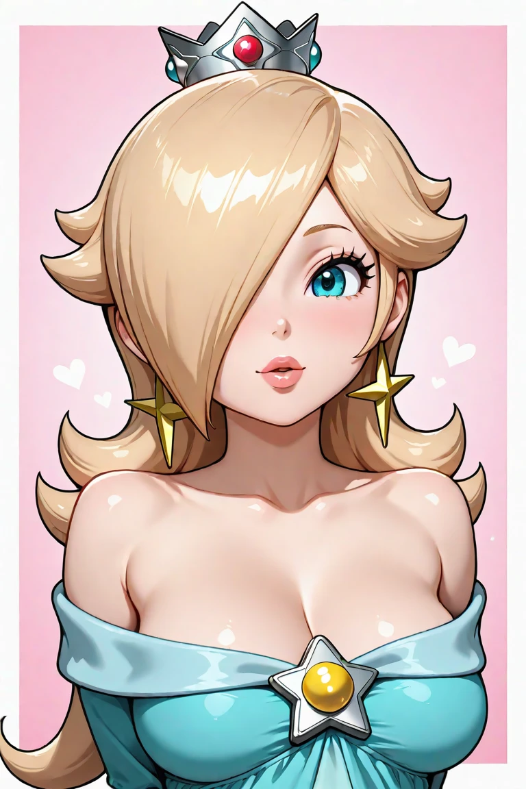 Prompt: score_9, score_8_up, score_7_up, score_6_up, score_5_up, score_4_up,
1girl, cute face, Rosalina , pale skin, looking at viewer, big cute eyes, nude, bare , medium_breasts, sunlight from the windows, pinching nipple, blushing heavily, licking penis tip , blowjob, slight smile