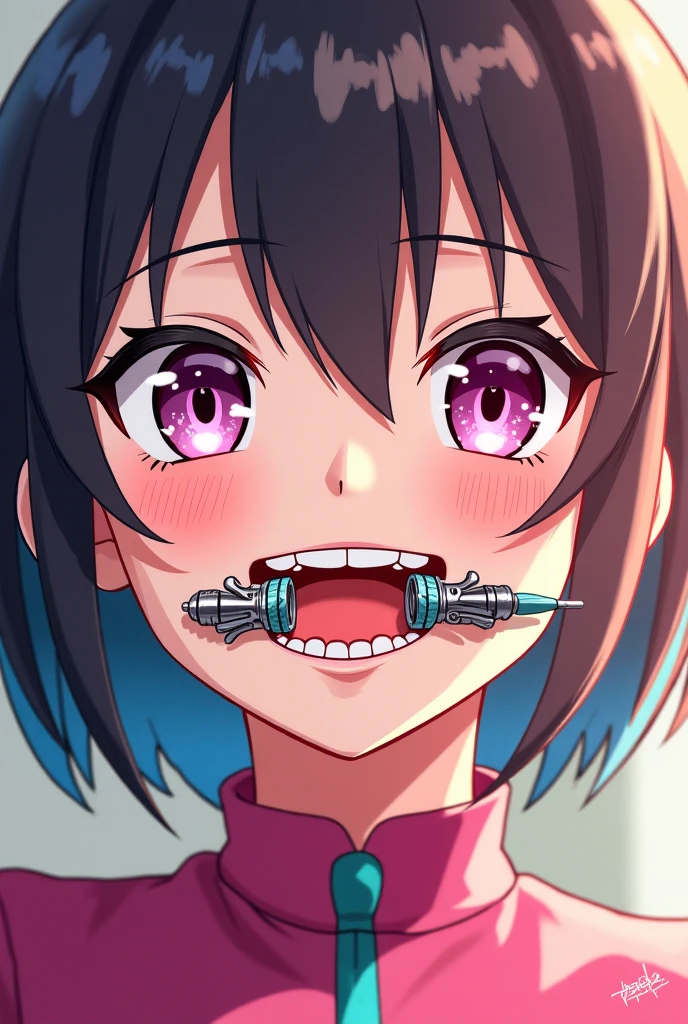 slouch,handjob,side view,eye-level shot,face focus,open mouth,tongue out,cum on tongue,Licking the penis,(1girl,Beautiful 14 year old girl),((Slender,Small breasts,Baby Face,Small face,)),looking at viewer,Black Hair,bangs,two side up,Gray Eyes,Drooping eyes,slit pupils,narrow eyes,collarbone,black t-shirt,off-shoulder look,Black and red checkered short skirt,Beautiful and detailed anime art,Mischievous smile,Dimly lit room,Simple Background,Gray background,Low lighting