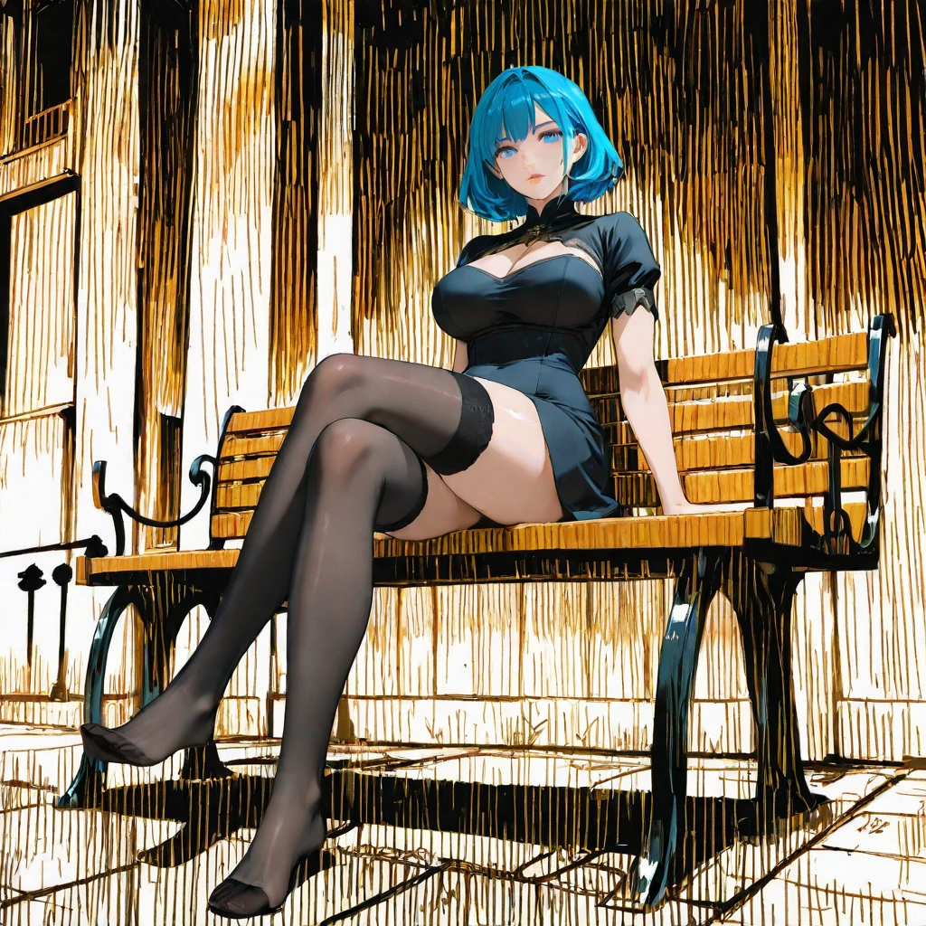 (master piece, Best Quality),1girl , Indoors, Beautiful, Gorgeous , masturbation from below, squatting,open legs,Spread legs,arms behind head,large full breasts, cleavage,Perfect face, Expressive eyes, Blue detailed eyes, Short redhair