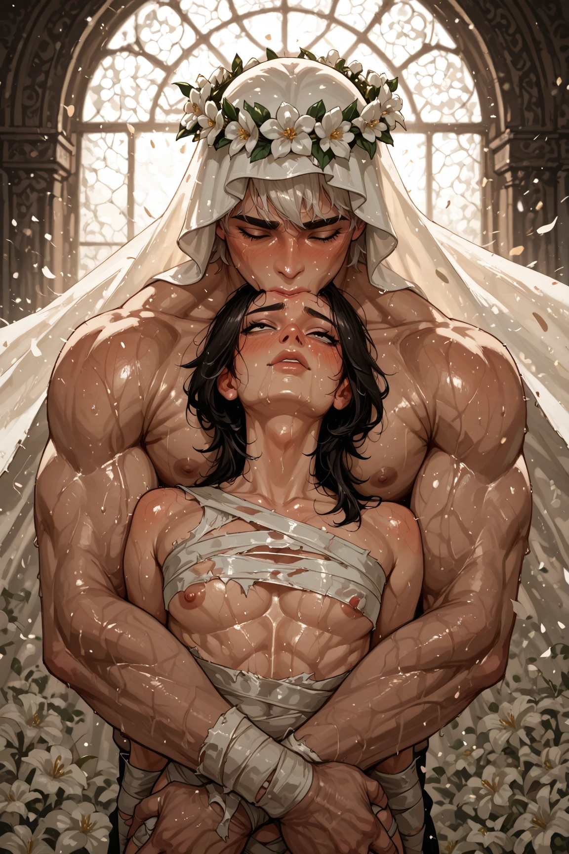 A man and a woman have sex