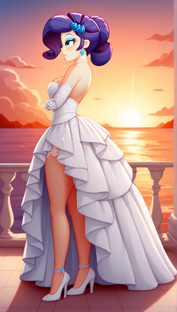 nsfw:1.6, Top quality:1.2, best quality:1.6, ultra high resolution, masterpiece:1.5 ,4K, 8K, 32K, detailed lighting, shaders, perfect anatomy, perfect proportions, highly detailed, ultra detailed, super detailed:1.2, perfect eyes, perfect face, very delicate and beautiful, illustration, sharp focus, very beautiful and detailed anime face, very detailed eyes, cute:1.4, impressionistic:1.2, blurred background,
BREAK
1 woman, (Beautiful busty woman in her 20s:1.3),(dark skin:1.6), (Perfect proportions: 1.6), (Small pink areolas:1.4), (Pointy upward nipples:1.2),(Full and beautiful breasts: 1.7), (Perky breasts: 1.7), (Thin waist: 1.2), (Slender figure: 1.2), (beautiful buttocks:1.1),(Neatly trimmed pubic hair:1.2),
BREAK
(Beautiful blonde hair: 1.5),(shiny straight long hair:1.3), (Bangs swept to the side, showing forehead: 1.5),
BREAK
(Happy smile:1.2), (embarrassed:0.8), (blush:1.2)
BREAK
(Wedding dress:1.5), (berry dancer:1.6), (silver high heels),(high Brand:1.4),BREAK (naked:1.8), (White choker:1.4) ,(Necklace, bracelet, anklet: 1.3),(bridal garter belt:1.3),( Nipples and breasts are not covered), (pubic hair is shown:1.3),
BREAK
(Walking:1.3), (profile:0.7),(looking viewer)
BREAK
(Bust up shot:0.4),(from side:0.8), (from above:1.2)
BREAK
(Beautiful beach:1.5), (nudists beach:1.3),(sunny day:1.2), (lot of naked people celebrate her:1.6),( lot of flowers:1.3),(from distance:1.8),