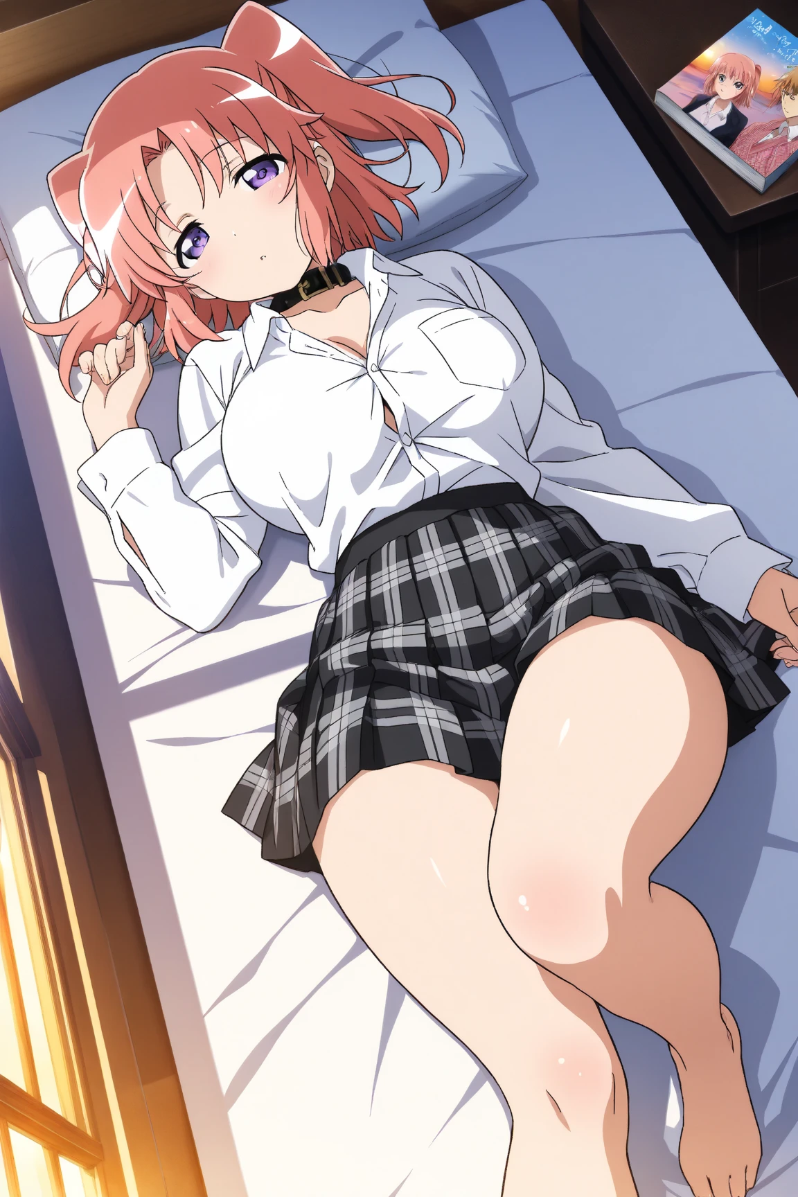 Ahegao、Sweaty、Pale red eyes、Lean back、Lean back、Nurse's room, nurse's bed, convulsing, ahegao, cumming, leaning back, tearful, blushing, pale cream hair, Pale red eyes, short hair, about to cum, lying on one's back, trembling, submissive , Squirting, Collared shirt, , Pleated skirt, Light cream colored hair, Light red eyes, Short hair, Spread legs, legs up, Missionary position, Overhead view, Spread legs, Solo Sex, On the bed, Sexy facial expression, front view, embarrassed, night, 8K, top quality, masterpiece, high resolution, pale cream hair, Pale red eyes, short hair, blush, perfect hands, detailed hands, on bed, nsfm,