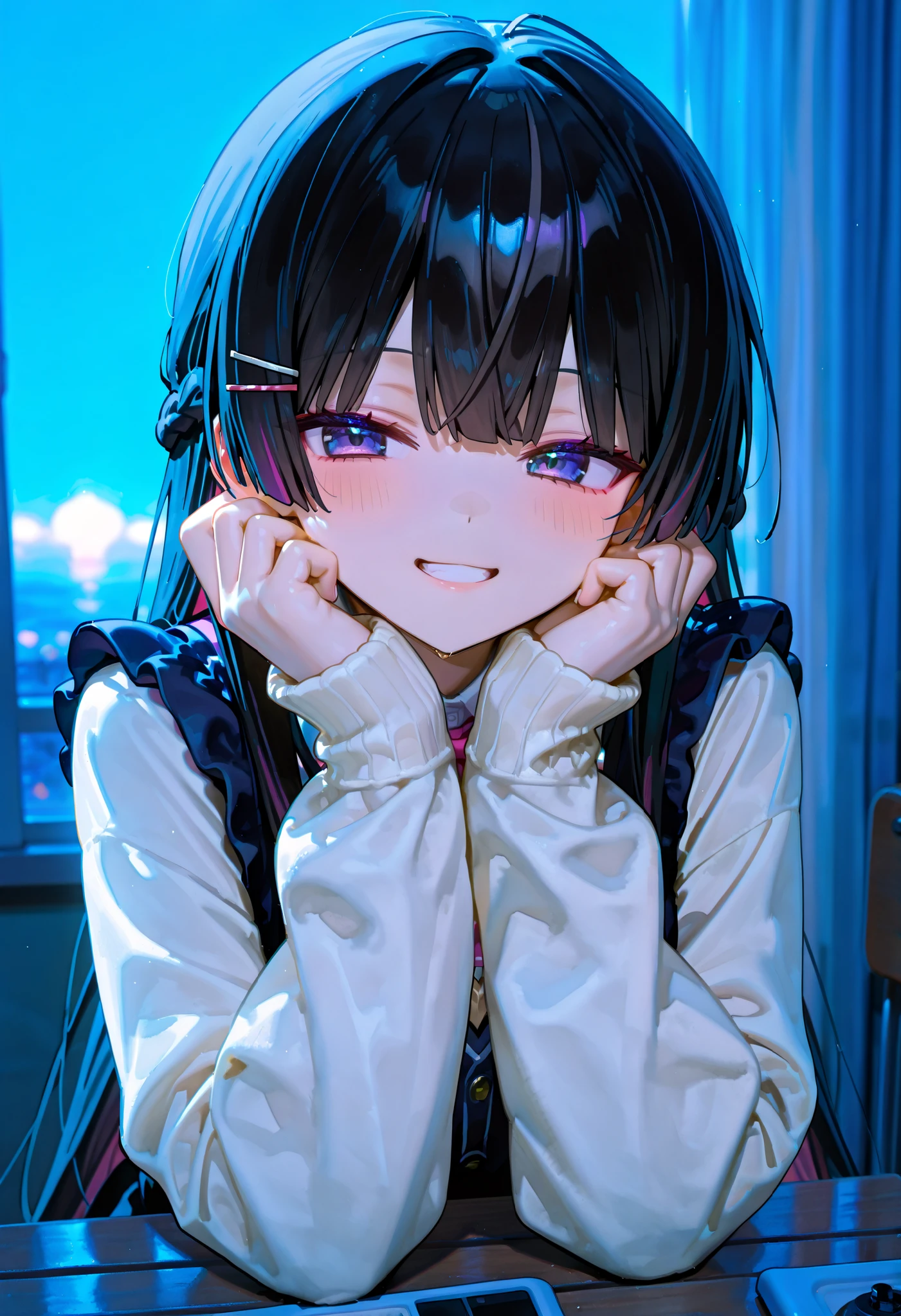 「Aren't people just cylinders」。Tsukino Mito (Nijisanji)。Scenery。dark haired