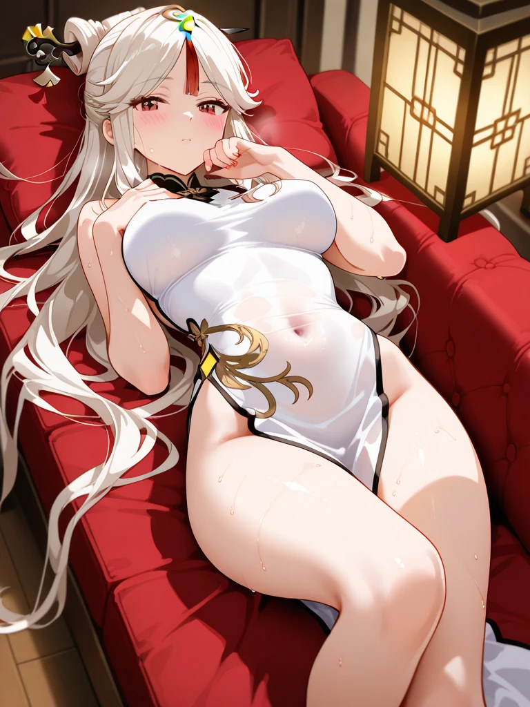 Chinese queen laying on bed, milf, mature and beautiful face, age 38, married for 4 years, very tall, black lace beautiful bra, very white skin, sexy female curves, Meaty butt and breast, very beautiful, very attractive, Chinese, underwear, lace, showing thigh, showing waist, showing shoulder, attractive curves, masterpiece, 4k