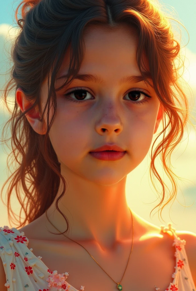 Child girl with long hair and a scarf on her neck, soft light portrait, soft light medium portrait, soft low light portrait, red and cinematic lighting, dramatic intense lighting, posing in dramatic lighting, atmospheric portrait, atmospheric red lighting, shooting in the dark with studio lights, mysterious portrait, bright red skin, chiaroscuro portrait, red humor in the background --auto --s2