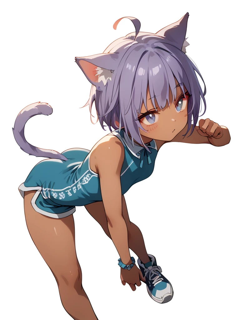 Bike shorts, spreading her legs apart, squatting, sports bra, (solo), masterpiece, small breasts, boob Window,
