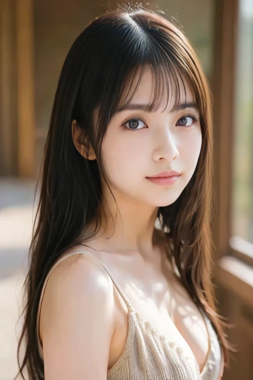 best quality, face focus, soft light, (depth of field) ,ultra high res, (photorealistic:1.4), RAW photo, (portrait:1.4) ,(from front)
1japanese girl, solo, cute, (shy, smile:1.1), (brown eyes),  detailed beautiful face, (midi_hair),
The Great Hall of a European Castle, walking,
(off shoulder shirt)