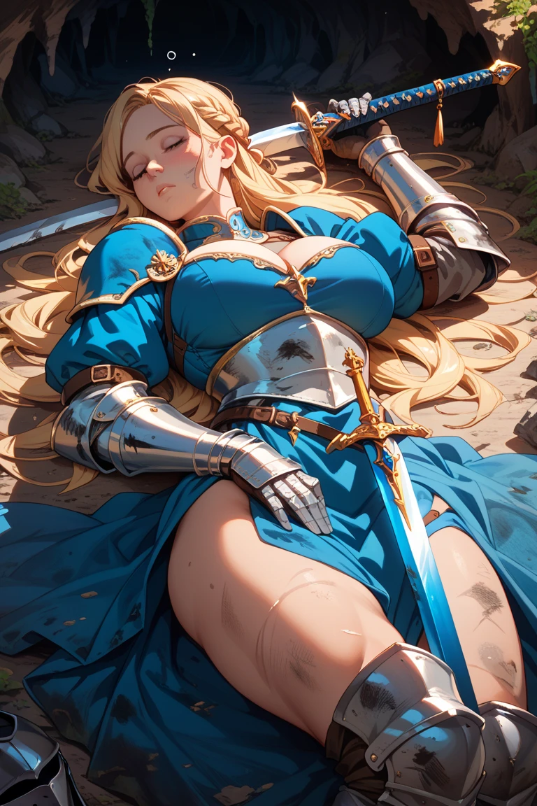 score_9,score_8_up,score_7_up,score_6_up, defeated sex, 1girl,
alone (((((, you can only see the boy's hands, a hand on the breast,touching breast squeezing a breast))))) ,broken mind,empty eyes, lying,cum in pussy,crying with eyes open, (LuxLoLXL, blue eyes, blonde hair, long hair, black hairband, medium breasts, collarbone, shoulder armor, armor, blue bodysuit, breastplate, long sleeves, faulds, skirt, blue pants, armored boots, staff, torn clothes, shirt pulled up, panties arounds leg,arms above head,hands tied, nipples, pussy, shredded clothes, clothes tossed aside, armor tossed aside), soft lighting, Expressiveh, vaginal, sex ,touching breast ,blood in the vagina,((((hands tied)))), (((((crying, tears))))), The V for victory sexual position,boy does not appear in the image only his hands,defloration, blood comes out of the pussy