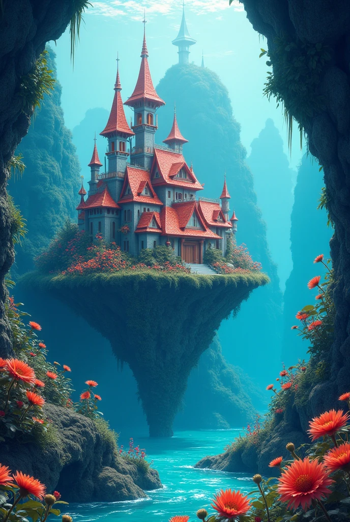 colours (fanciful: 1.2), (In Studio Ghibli style), (Irregular architecture floating on the sea), Patchwork cottage, floral decorations, optic, Andreas Rocha style conceptual art, Artstation Contest Winning Entries , fanciful art, (an underwater city), Chen Luo, optic Beam, Realistic opticing, masterpiece, high high quality, beautiful graphics , High detail , masterpiece, high high quality, beautiful graphics , High detail , --v6