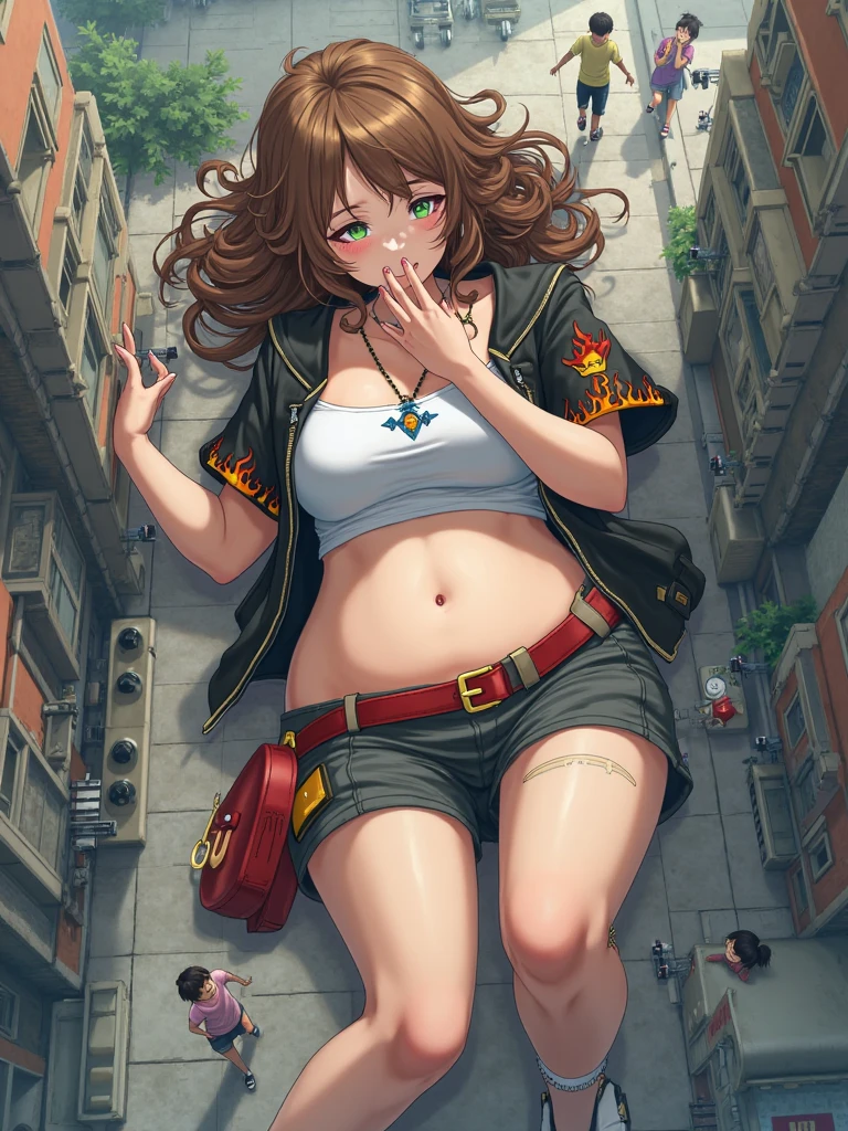 anime girl, Cowgirl Costume, big breasts, brown hair, perfect proportions, ((short hair)), Glasses, earrings