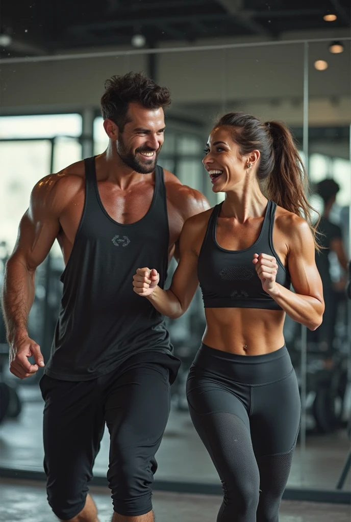 An Advertising Image For A Dietary Supplement With A Man And A Woman With The Name "POWER"