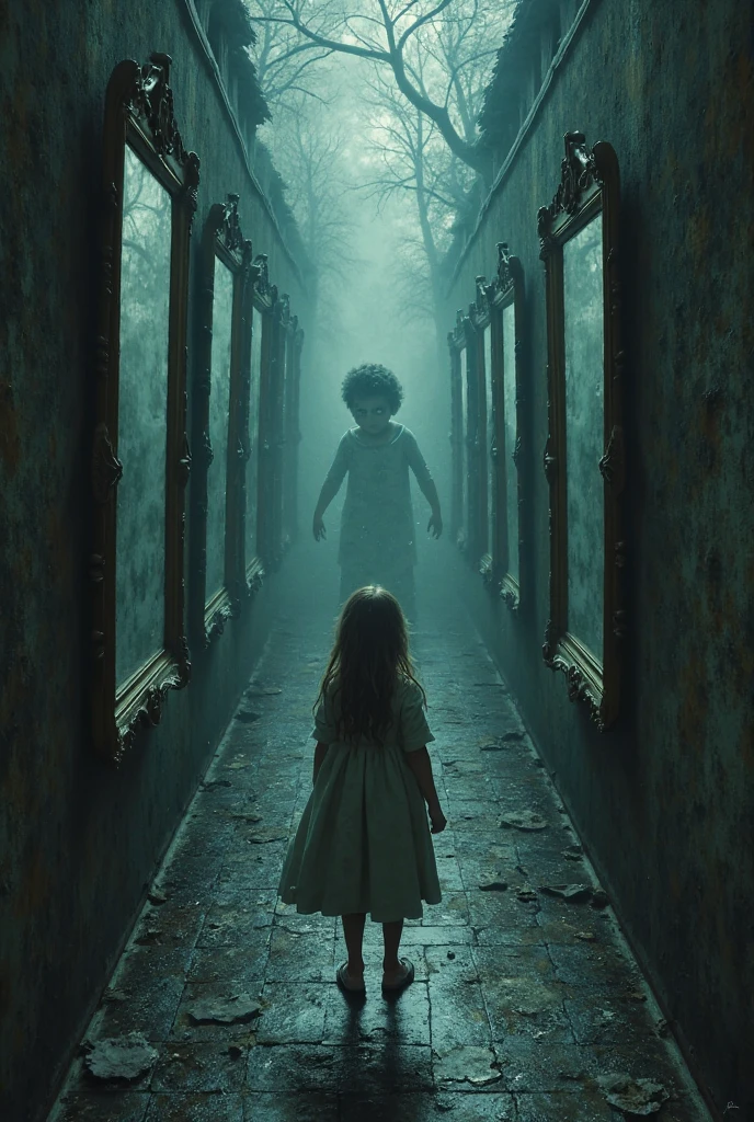 Raising hell creating discord, complaining, dramatic, cry, pain, storytelling artwork, big background of a chat app, chat apps icons, little characters, horror movie scene, blue and yellow, royal blue and golden yellow, 4D, 8K, photorealistic, dreamlike, silhouette of a woman dress, big and complex composition, masterpiece, artwork by Beksinski, artwork by Bernie Wrightson