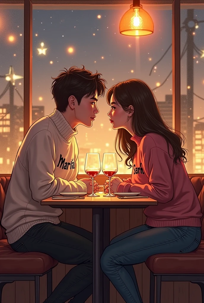 First time girl kiss a boy in restaurant without telling to him