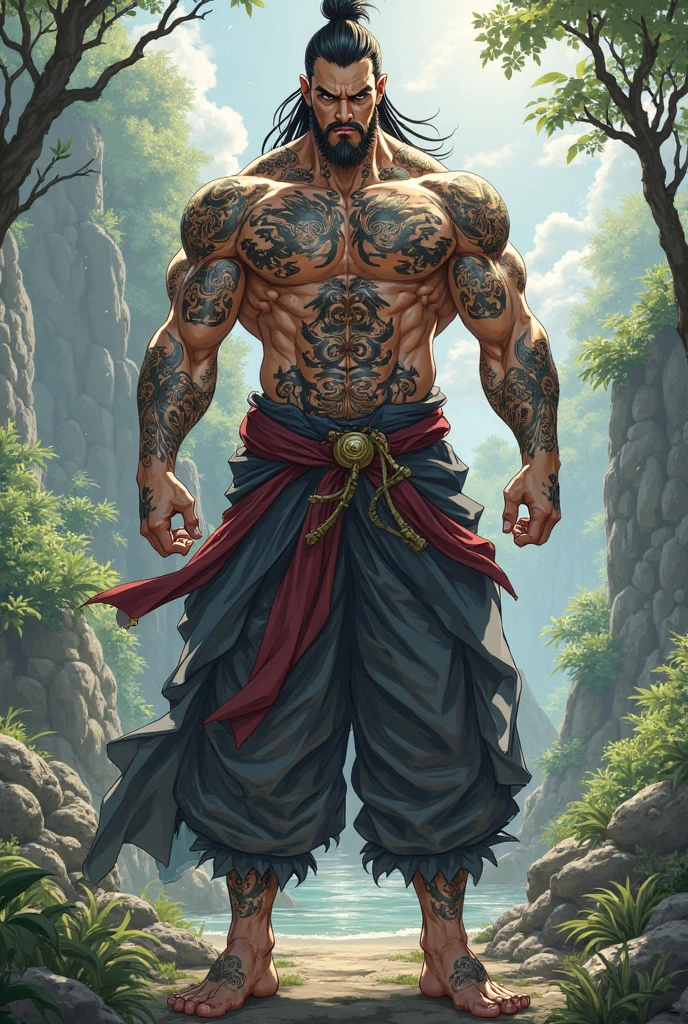 Create a Dragon Ball character in a nude state