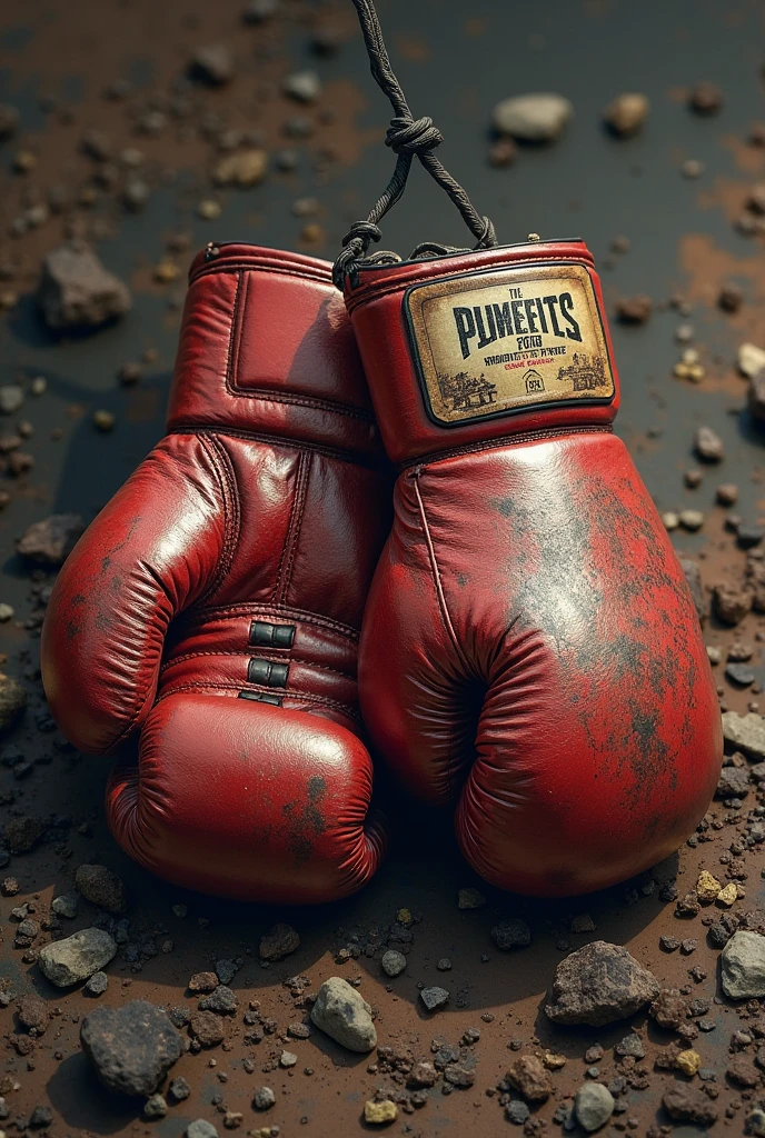 Boxing gloves with the words written around them " The 12th and Final Round "