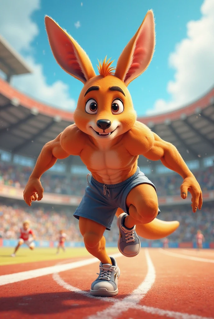 Muscle, bunny, cartoon, abs, athlete, body, sexy, hd, show feet, standing