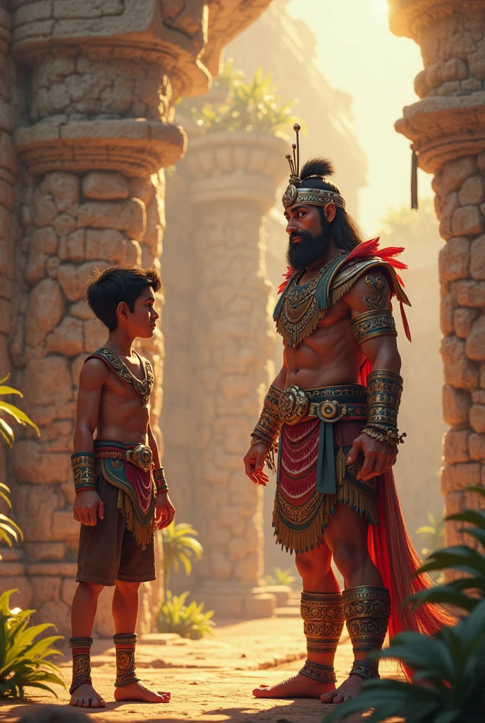 Shiva the indian god , 8k ultra realistic , king and kids in a garden  , kind there stand with kids in royal gardern