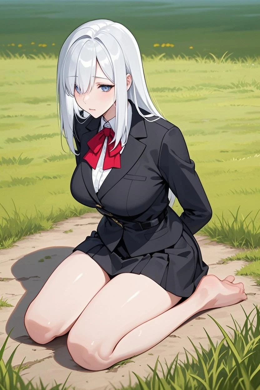 ((anime:1.25)),((best quality)), ((highly detailed)),(((sketch:))) extremely detailed face, beautiful face,((1girl)),((solo)),(shiny skin),(full body),(looking at viewer:1.25),KashimaOG, kashima \(kancolle\), ((silver hair:1.15)),beret, epaulettes, red neckerchief, frilled sleeves, long sleeves, military uniform, (white gloves) miniskirt, pleated skirt, anchor,
,,((skirt lift:)),(thick thighs),(huge breasts),(curvy),(((pussy:1.35))),((outdoors:1.25)),,,((park,bench:1.5)),((sitting:1.35)),((sit on bench:1.35)),,((nose blush:1.35)),smile,closed mouth, BREAK (black socks:1.15),,BREAK ( footwears,:1.15),heels,((spread legs:1.25)),(arms behind back)