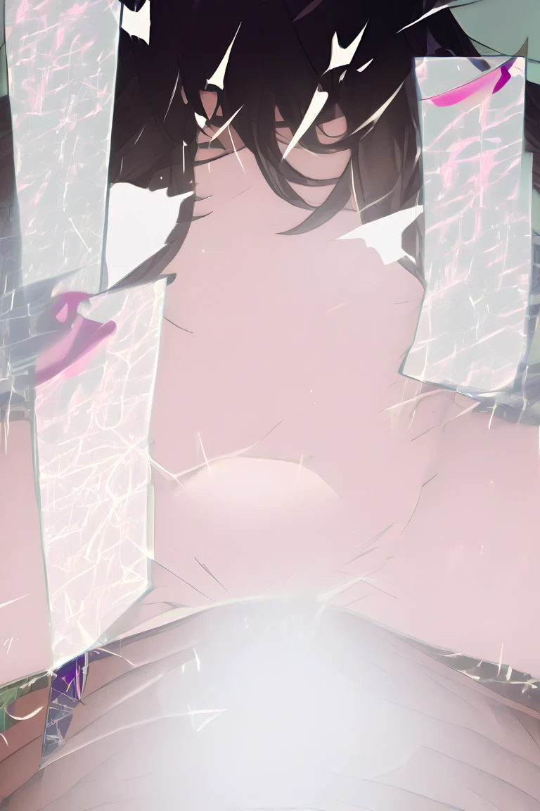 masterpiece, best quality, expressive eyes, perfect face, a toddler get transformed into a cuntboy, solo, surpriced, blushed, black hair, long hair, red baseball cap, brown eyes, full body, bare foot, naked, in a bedroom, pussy, shining magic wand.