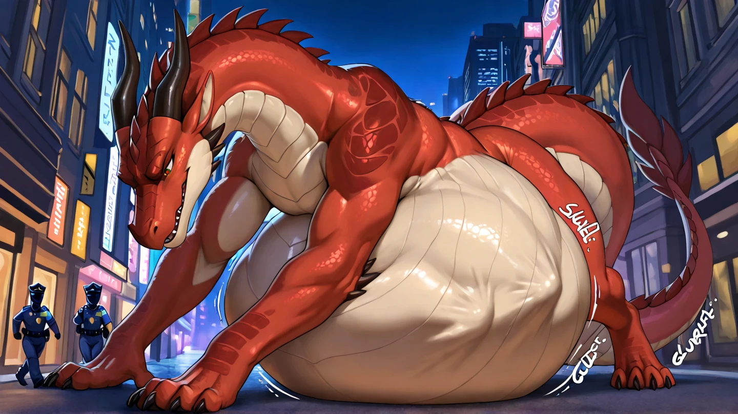 solo, horns, fishnets, 1boy, male_focus, tail, red_skin, ass, furry, dildo, dragon_horns, colored_skin, sex_toy, anal, testicles, tongue_out, sharp_fingernails, lying, on_stomach, tongue, thick_thighs, anal_object_insertion, scales, pointy_ears, checkered_background, male_masturbation, sharp_toenails, from_behind, object_insertion, penis, looking_at_viewer, monster_boy, barefoot, crop_top, looking_back, dragon_tail
