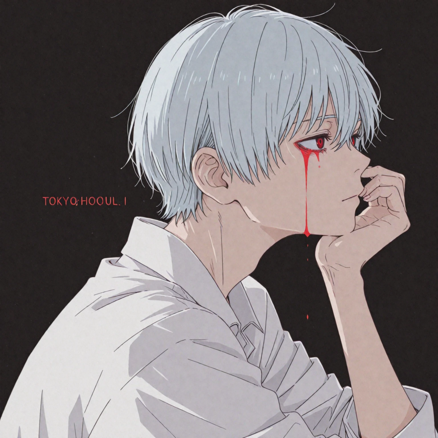 A gray-haired man, Tokyo Ghoul, Ken Kaneki, Ken Kaneki, screenshot of the 2012s anime, Kaoru Nagisa, Ginkgo shows the new Mushi, stills from TV animation, madhouse anime style, アニメ, stills from anime, gray hair --auto --s2