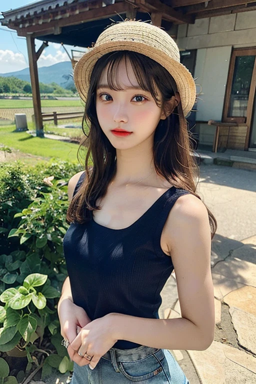 40-year-old Japanese woman、Black Hair、Hair is very short、Twin tails、Hatsune Miku Costume、Headphones、Flat Chest、Realistic photos、Realistic、8K quality、expensive、No bangs、Cafe Terrace、High resolution, Highest quality, Anatomically correct, Winner of numerous awards, Ultra high definition, 