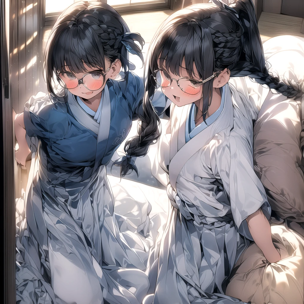 highest quality、4K quality、Man sitting on sofa、A shrine maiden riding a man、Man hugs woman's breasts、A man puts his hand on a woman&#39;s crotch、slender、Small face、18-year-old、