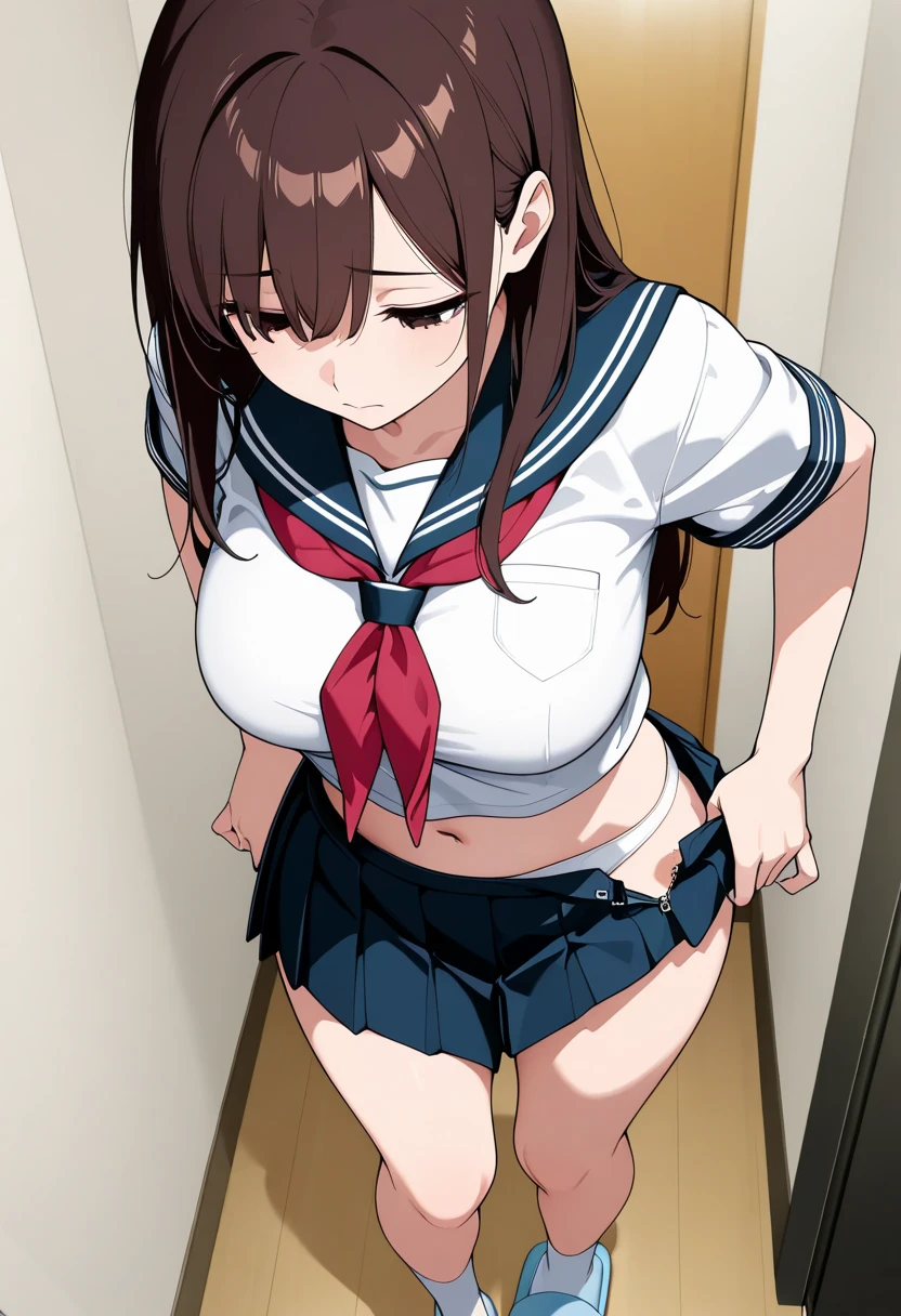 score_9, score_8_superior, score_7_superior, sauce_anime, (ambient light),, (1 tall girl ),  
Sagiri Yamada Asaemon, Sagiriyamada Asaemon, Long Hair, brown Hair,, Brown eyes, wince,frown,
show off breast , ((blue school uniform)) ,undress clothes, In the same way,((kneeling)), lesbian,                                                                         
rape , nsfw ,shackles,, wet body, (steam), saliva, yuri,
in beautiful bed, bed room ,, blush,  love juice, 
alone, Dutch Angle, View your viewers, Cowboy Shot, detailed sex, nipples ,open mouth, erectile nipples, ,white lace panties, cameltoe , [large breast],