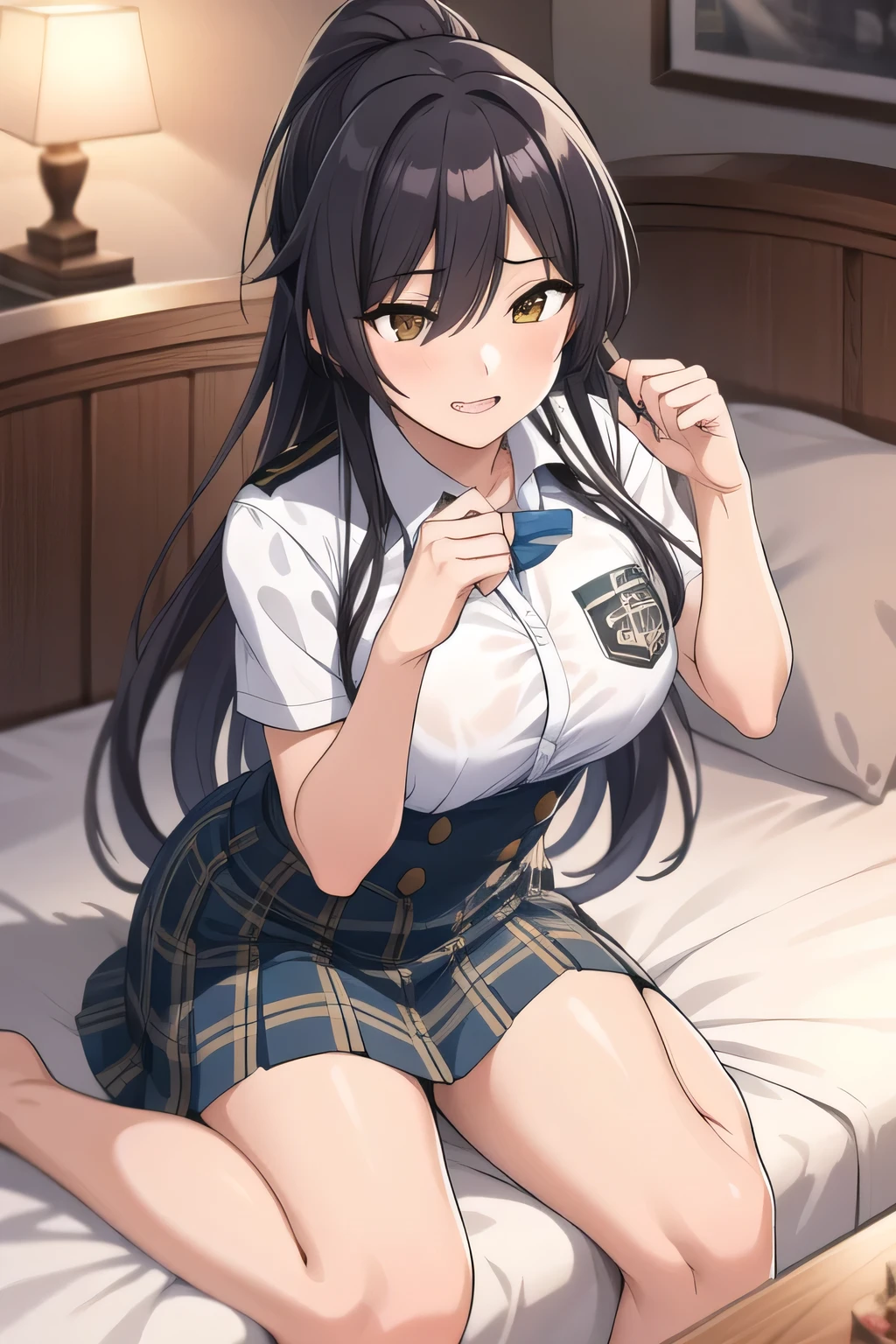 I have a soft pillow in my hand,。Can you draw a figure that you want to throw while playing with everyone,,、Smiling lovely woman, and I want to throw it ,Naughty、Throwing pillow女性を描けますか,I have a pillow in my hand,bedding,Throwing pillow,Building Interior,Memories of a school excursion where we all had fun,black hair long hair ponytail,uniform ,can you draw a woman throwing more and more pillows {X} can you draw a woman throwing more and more pillows {X} can you draw a woman throwing more and more pillows {x} can you draw me fighting with a pillow that accurately depicts her hands and feet,20-year-old adult female,face is absolutely necessary,Big breasts、tight waist,Can you draw a dark blue pleated skirt,Please draw her expression more delicately,I have a cushion ,,