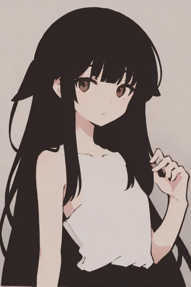 leaning back with hands out in the air,girl、high school girl、(masterpiece, highest quality, official art:1.2), (flat color:1.5),(colorful),looking at the viewer,1 girl,alone, white background, ,(2D:1.5) ,NSFW