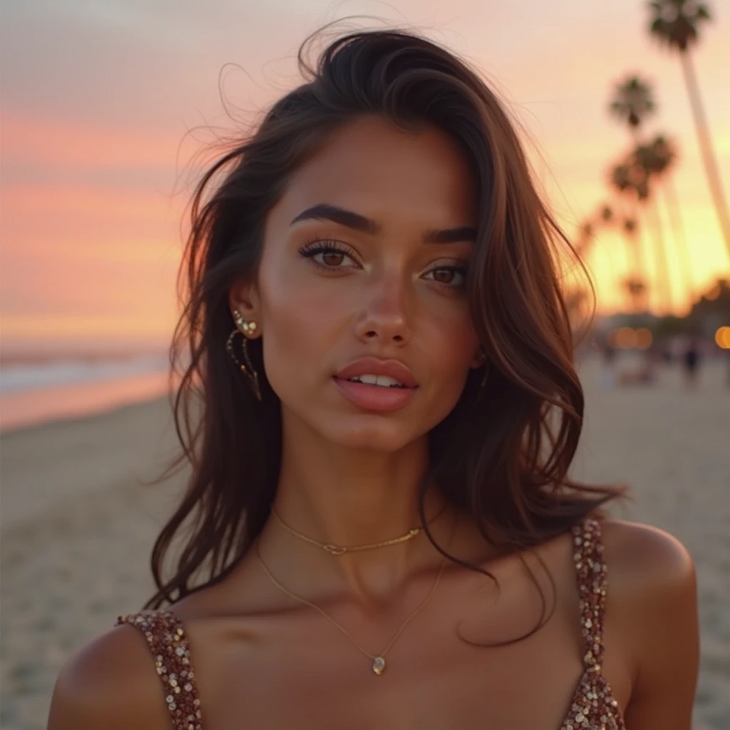 a beautiful mexican woman, plump, well proportioned, round face, detailed face, beautiful eyes, long eyelashes, detailed lips, elegant hairstyle, sitting in a car, detailed car interior, golden hour lighting, cinematic composition, warm color tones, photorealistic, masterpiece, 8k, ultra-detailed, professional photography