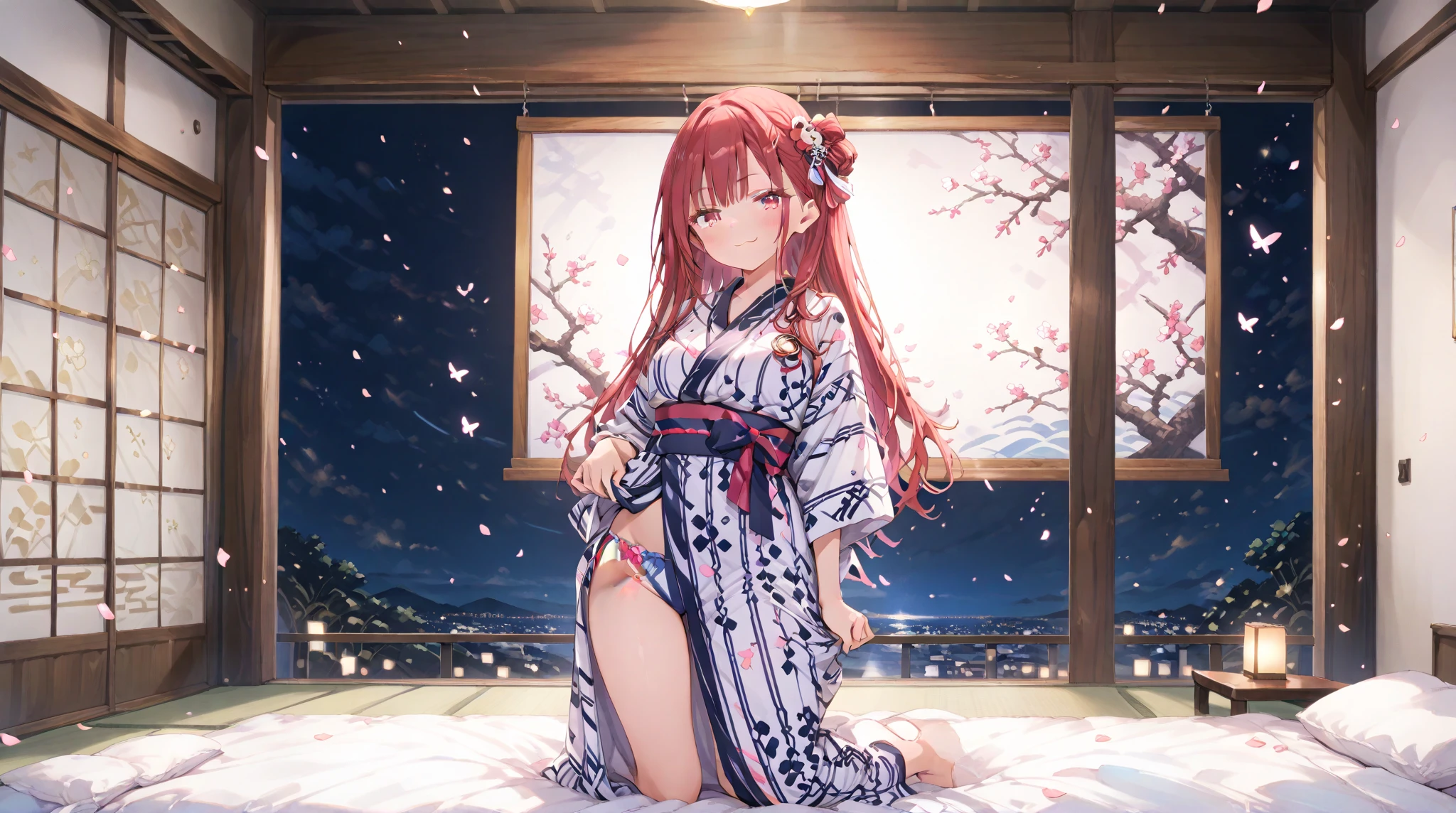 itsukinakano, Itsuki Nakano, bangs, blue eyes, hair between eyes, Ahoge, redhead, star \(symbol\), hair ornaments, star hair ornaments,smile,blush,Japanese veil,Japanese classic kimono wedding,Pure white kimono called pure white,white foot bag,Zori sandals,日本の古典的な着物でshrineで結婚式,So that the whole body goes into the illustration,
break outdoors, shrine,
break (masterpiece:1.2), highest quality, High resolution, unity 8k wallpaper, (figure:0.8), (detailed and beautiful eyes:1.6), highly detailed face, perfect lighting, Very detailed CG, (perfect hands, perfect anatomy),