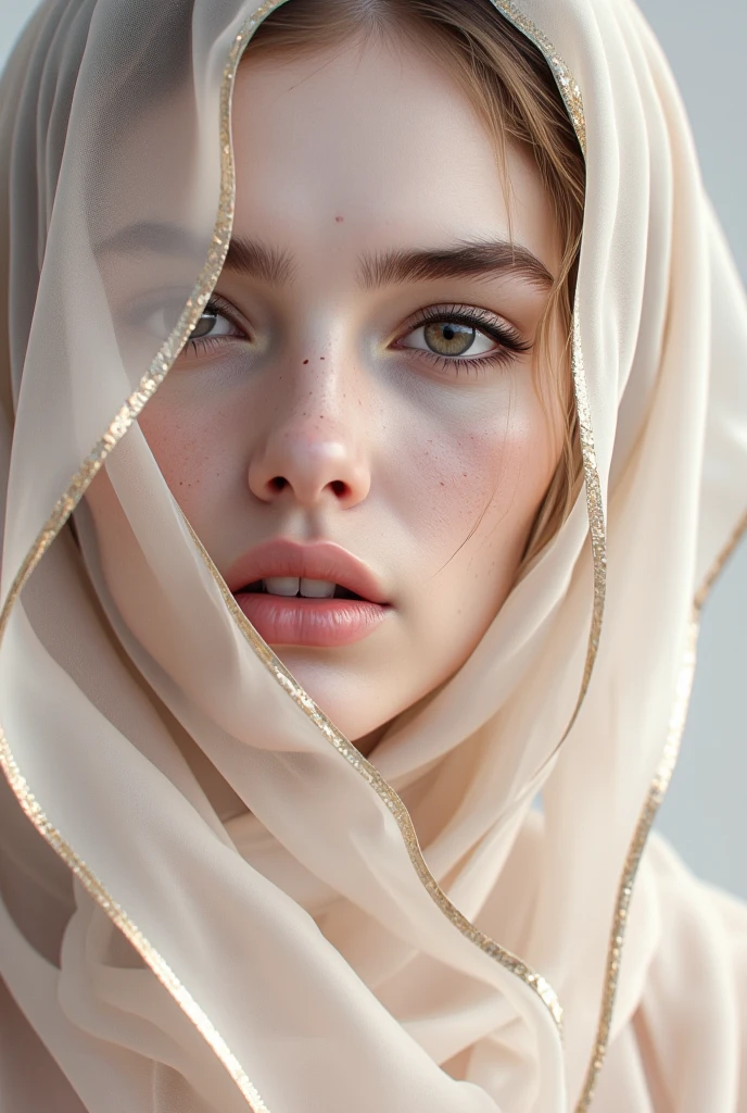 Woman smiling from behind niqab