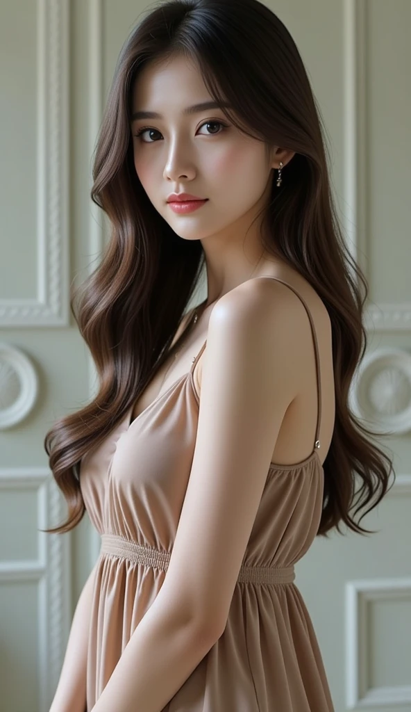 Tabletop、Highest quality、Genuine、Very detailed、finely、High resolution、8k wallpaper、One beautiful woman、、、light brown disheveled hair、Wear a business suit、Sharp focus、Perfect dynamic composition、Beautiful and detailed、Thin Hair、詳細なGenuineな肌の質感、smile、Close-up portrait、Model body type