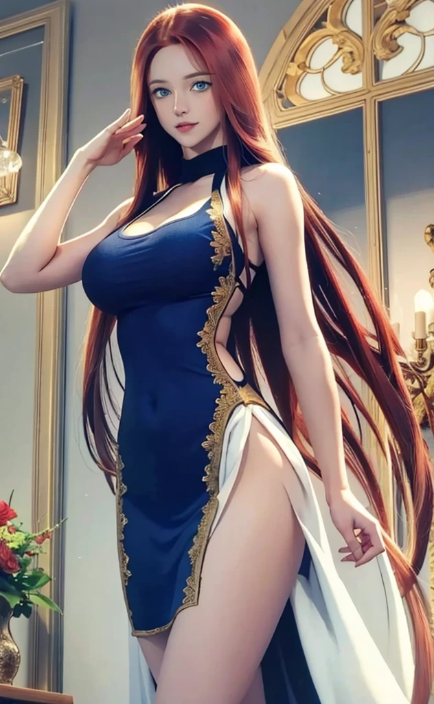 source_anime,1girl,shine stiletto_heels,full_shot,indoor,red background,black floor,chair,flower,sitting,katou megumi,bangs,brown hair,wedding_dress,holding_fan,crossed_legs,looking at viewer,