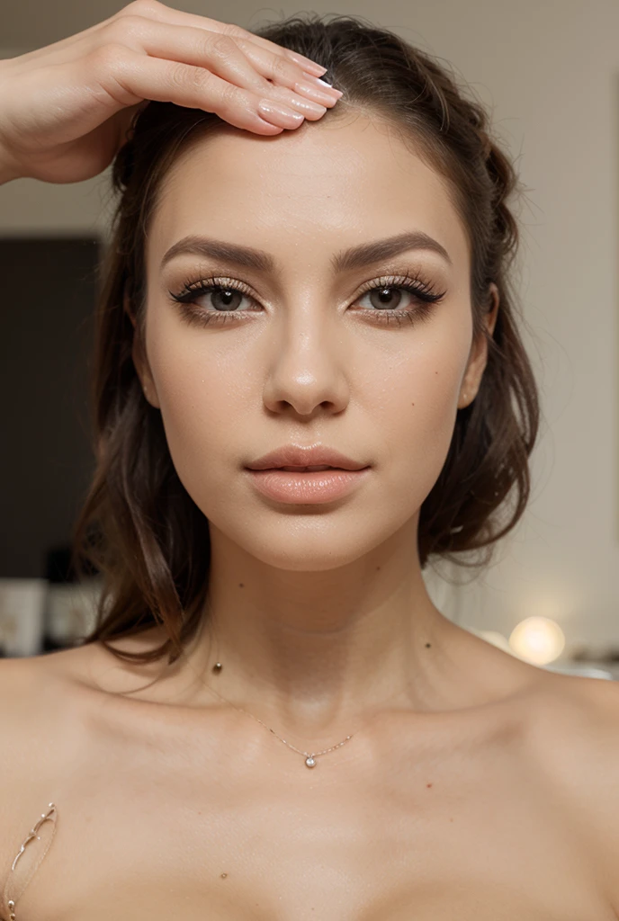 jolie femme, jolie visage, visage de mannequin, yeux perçants, réaliste, levre pulpeuse