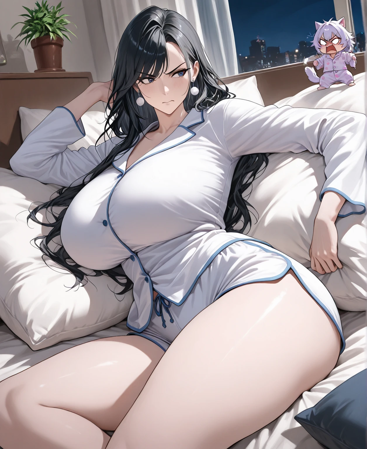 Ultra-detailed Anime Ibu (Mother), Sexy, Pregnant,
Masterpiece, highres, high Quality, beautiful, world-class, extremely detailed,
1 Ibu character, solo,
pregnant belly protruding,
sexy curves accentuated,
hentai-inspired, NSFW, adult theme,
erotic, provocative,
half-naked, revealing,
bare breasts, exposed nipples,
erotic pose, sensual,
Anime style, anime design,
sexy Ibu anime character.