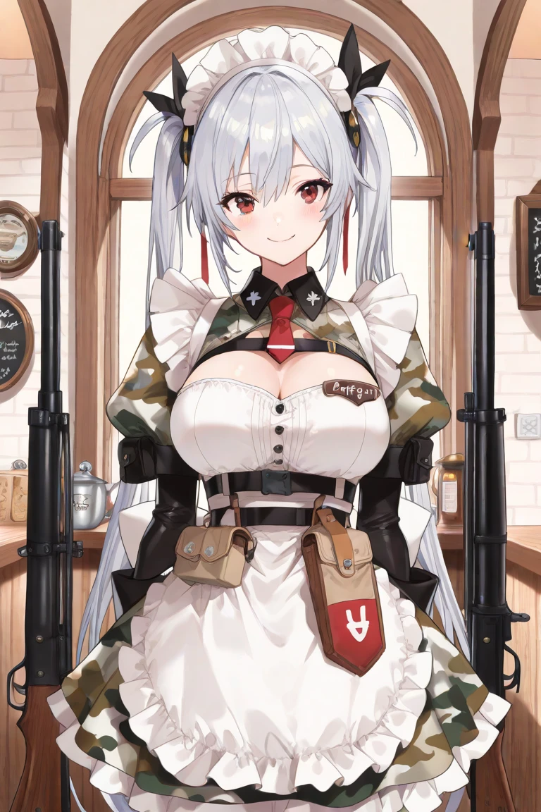 Maids, Siege chopper, aircraft gun, missiles, shotgun