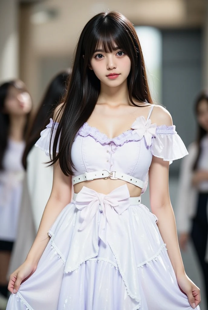 最high quality, masterpiece, 32k、Very detailed、Realistic、1 Girl, Japanese women、Rotate your hips and strike a pose、A sloppy smile、Cute face, (photo Actual:1.3),Twin tail hairstyle、Black Hair、Edge lighting, (Skin with attention to detail:1.2), 8K超High resolution, Single-lens reflex camera, high quality, High resolution, 4K, 8K, Optimal ratio of four fingers to one thumb, (Actual:1.3), cute 1 Girl, Realistic、Super Realistic、32k、Very detailed、masterpiece, 最high quality, beautiful girl, beauty、Gorgeous girl, Big Breasts,Big Ass, Tight waist, Spread your legs, Plenty of facial detail, Cute white gothic lolita outfit、Cosplayers、A light blue shiny cat ear headband, City of the Future, hologram, Neon lighting, Very detailedな, High resolution, masterpiece, high quality, High resolution,