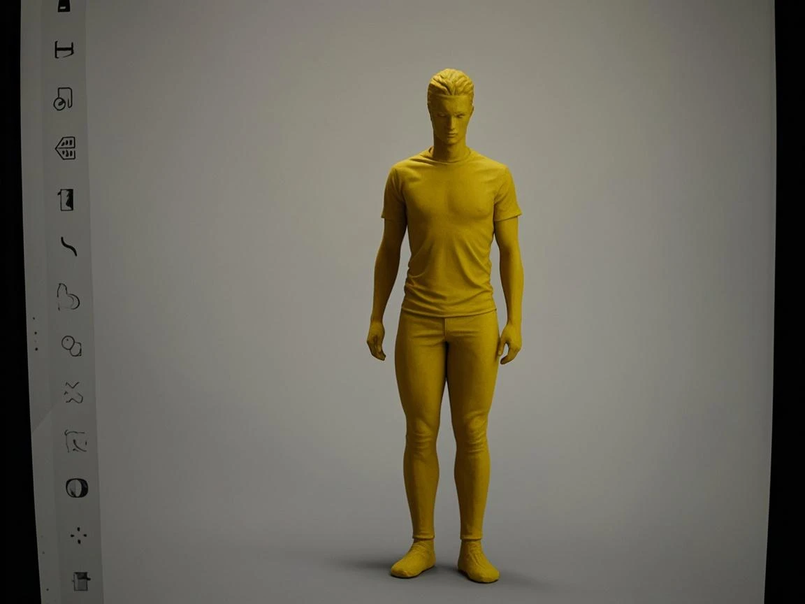White background, yellow zentai suit, yellow full body tights