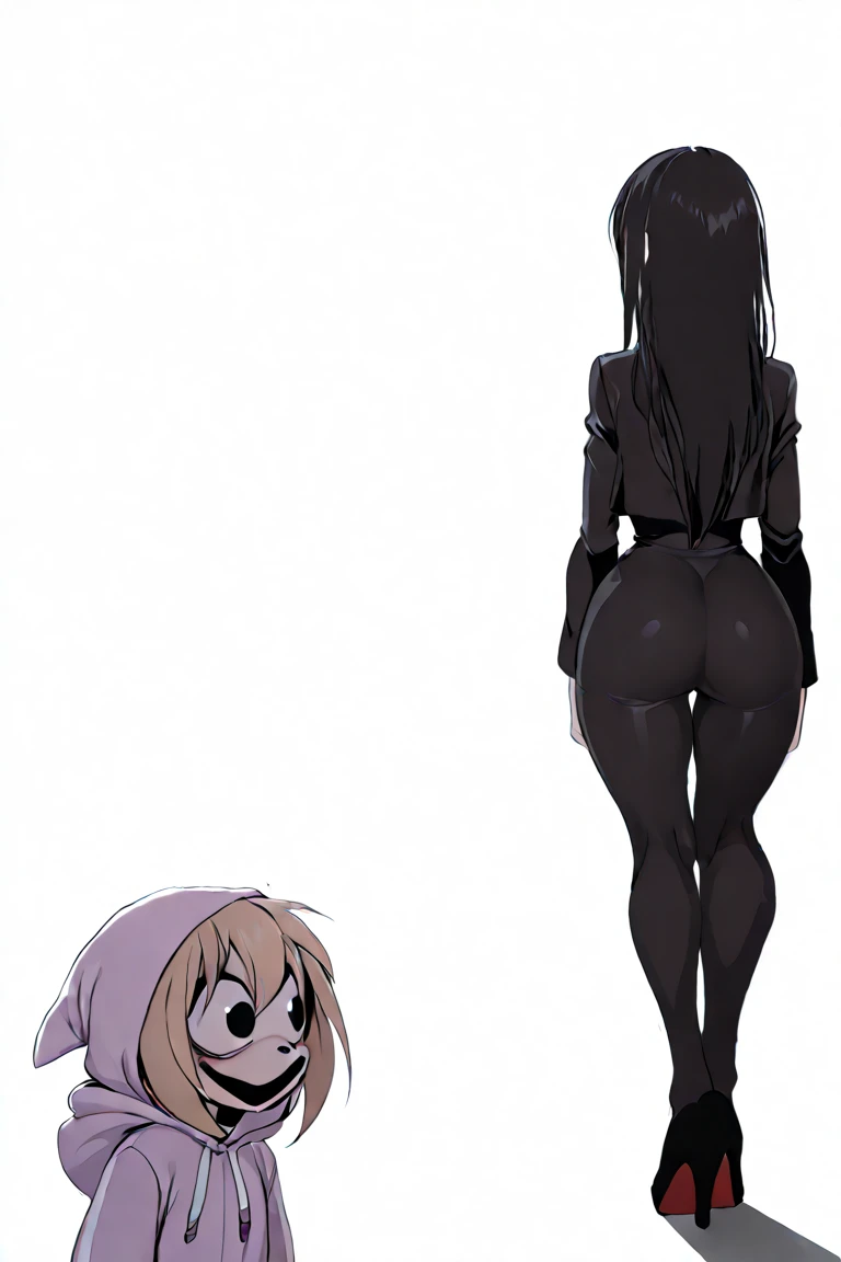 Un dibujo de caricatura de una chica boca abajo sobre su cabeza, upside-down, Un ahoge se pone de pie sobre su cabeza, The anime girl is crouching, Piernas de tiro detalladas, upside-down, pose distorsionada, Retrato de cuerpo entero de un corto!, colgando boca abajo, arrodillarse y mirar hacia arriba, hands behind her body pose!, rodillas metidas, agacharse