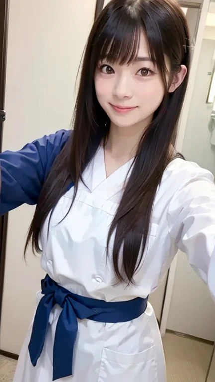 Woman in nurse uniform treating patient in hospital、Longhaire、(​masterpiece、top-quality) 、Longhaire、absolutely outstanding image, very extremely beautiful、​masterpiece, top-quality,a picture, kawaii、(Colossal tits:1.2)、((20 year old woman:1.ung adorable Japan face,8k,japanaese girl、realisitic