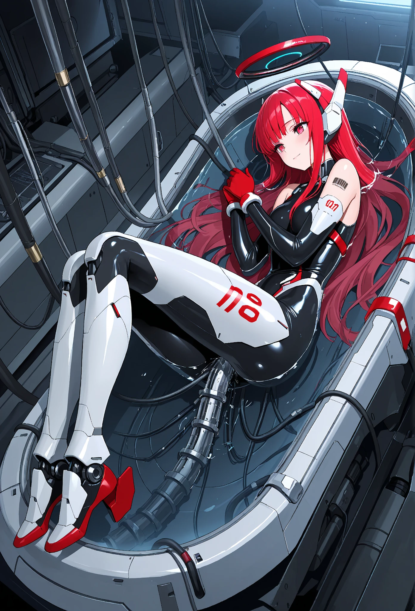 (Masterpiece, best quality:1.3), (absurdres), 1980s \(style\), (Traditional Media), (Manga), thick lineart, (black outline), space art:0.4, <lora:Angelic_Layer-03:0.75>, retro artstyle, Illustration, graphite \(medium\), feet out of frame, hikaru1, from side, profile. head up, looking up, (layersuit:1.3), shadow, perfection, stylish, (solo), (detailed face, detailed eyes:1.1), <lora:takada_akemi_offset:0.2>, (details), depth of field, ((bloom)), cinematic, sharp focus, (particles),red eyes, fantasy, dark theme, (black background), cosmic, red and black theme, starry background, (gradients), <lora:clamp__circle__offset:0.4>, dark room, space themed room, ((window))), neon, glowing, science fiction setting, shaded face, ((shadows:1.4))