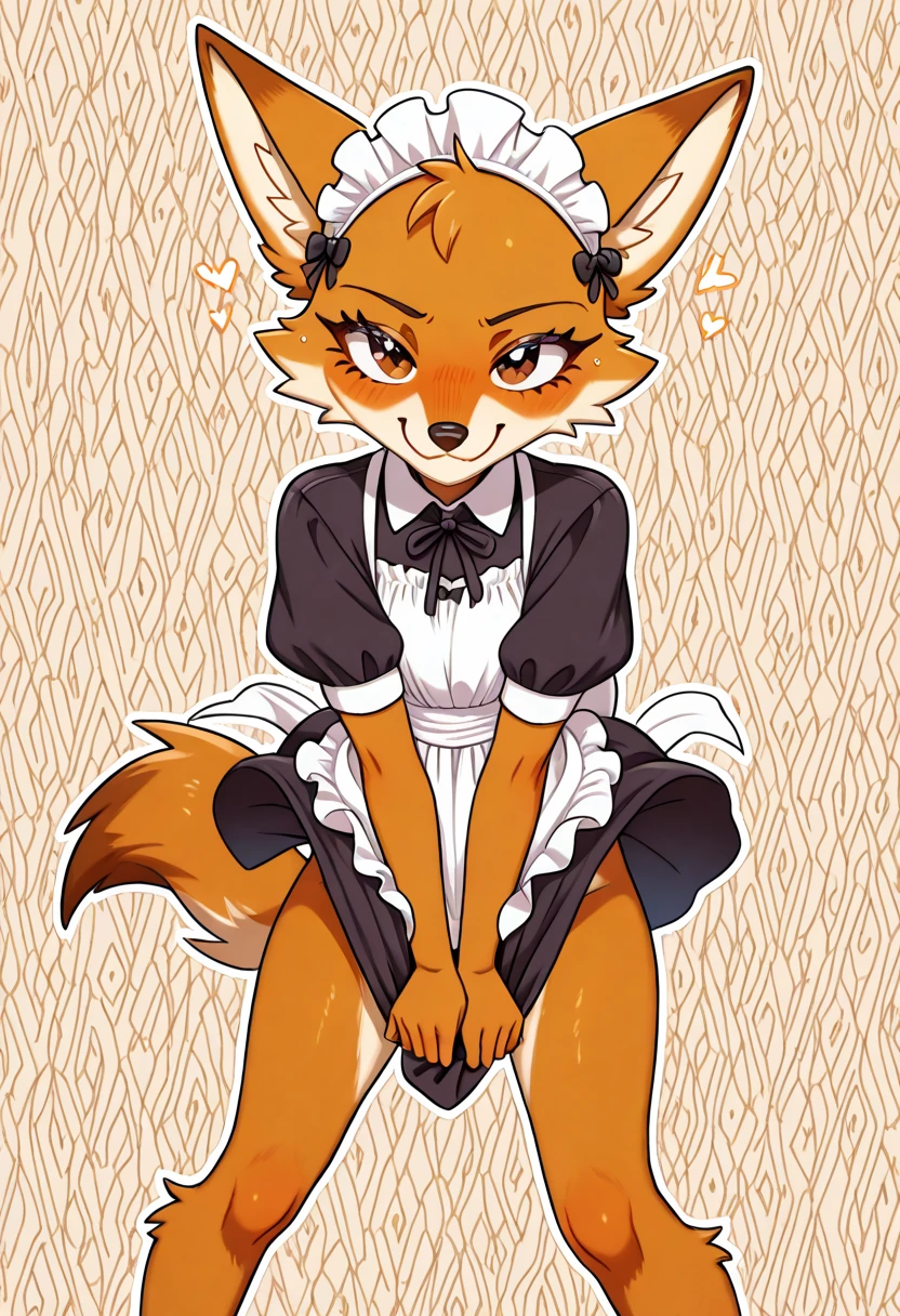 Score_9, Score_8_up, Score_7_up, Score_6_up, Score_5_up, Score_4_up, source_furry, anime style, 1girl, furry, female furry, vulpera, ferral, maid uniform, anal sex, [[shit]], cute, horny, excited, heavy breathing, orgasm, sex, on side, from front, straight on, shitty anal, shit stain, penis, hard sex, cleft of venus, pussy, pussy juice